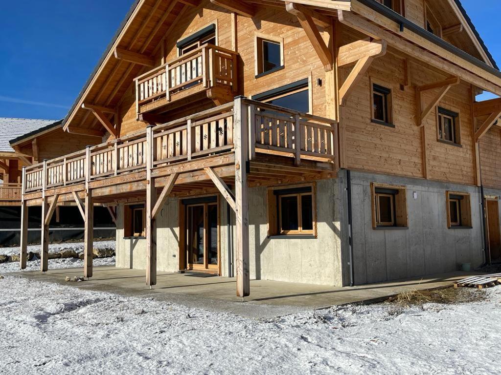 Appartement Lumineux Neuf Dans Bas De Chalet Le Douglas La Joue du Loup Extérieur photo