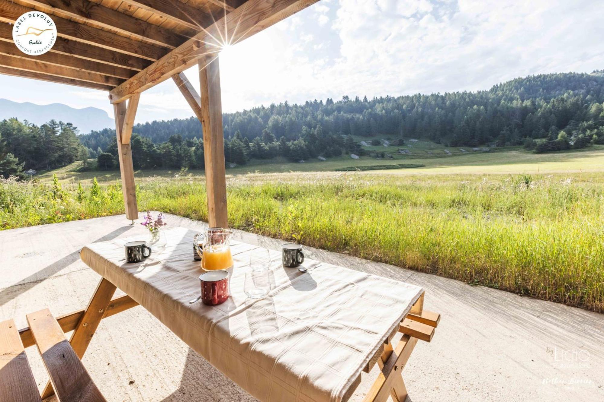 Appartement Lumineux Neuf Dans Bas De Chalet Le Douglas La Joue du Loup Extérieur photo